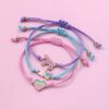 Unicorn-Rainbow-Heart Children's Bracelet Three-Pi