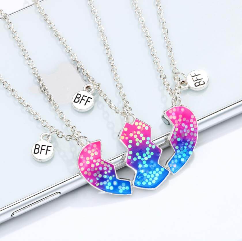 3 Person BFF Necklaces