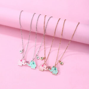 Magnetic Elephant Pendant Necklace for Best Friend