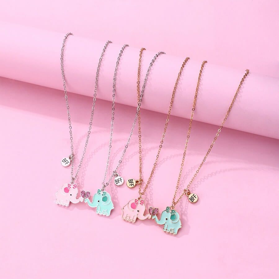 Magnetic Elephant Pendant Necklace for Best Friend