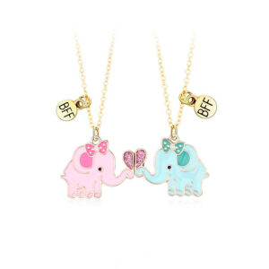 Magnetic Elephant Pendant Necklace for Best Friend