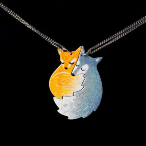 Fox and Wolf Necklace