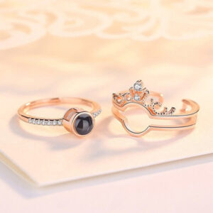 100 Languages I Love You Crown Projection Ring - N