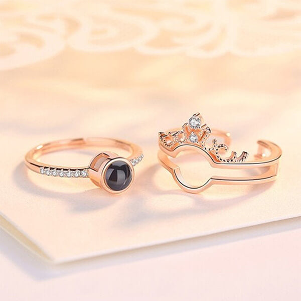 100 Languages I Love You Crown Projection Ring - N