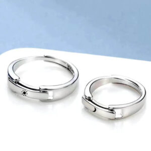 2Pcs Name Engraved Rings for Couples