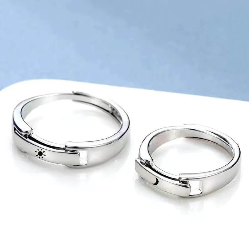 2Pcs Name Engraved Rings for Couples