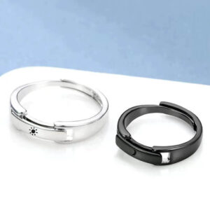2Pcs Name Engraved Rings for Couples