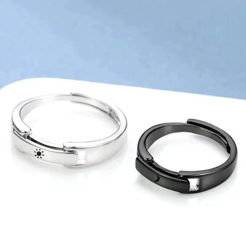 2Pcs Name Engraved Rings for Couples