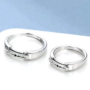2Pcs Name Engraved Rings for Couples