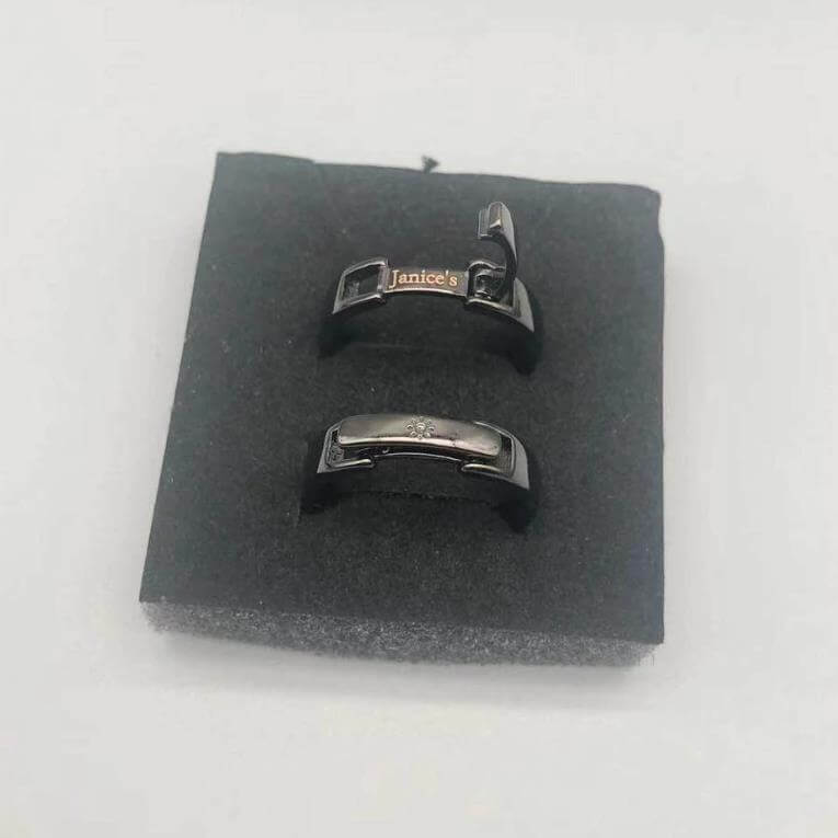 2Pcs Name Engraved Rings for Couples