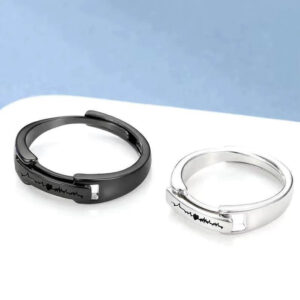 2Pcs Name Engraved Rings for Couples