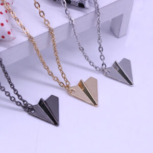 Sleek BFF Paper Plane Matching Necklaces - Shared