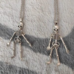 Together Until Death Skeleton BFF Necklace