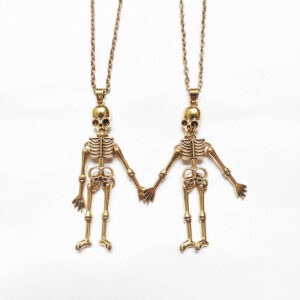Together Until Death Skeleton BFF Necklace
