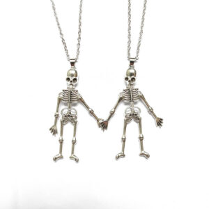 Together Until Death Skeleton BFF Necklace