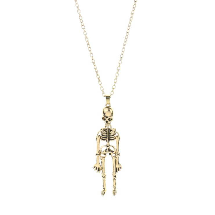 Together Until Death Skeleton BFF Necklace