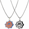 Smiley Face Pendant Necklace 2pcs