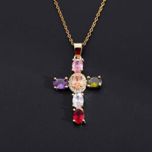 Stone Cross Necklace