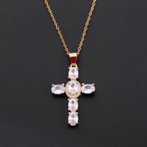 Stone Cross Necklace