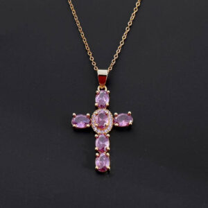 Stone Cross Necklace
