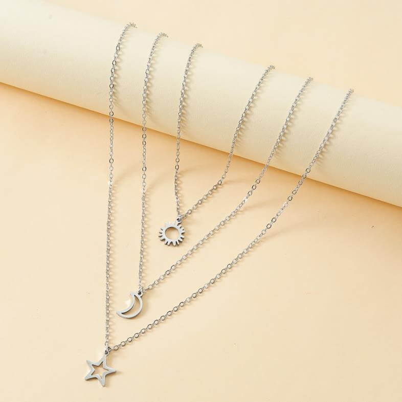 Sun Moon and Star Friendship Necklaces