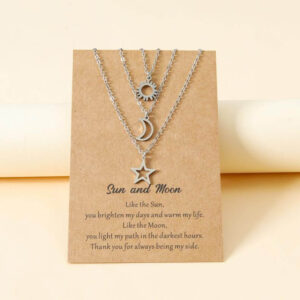 Sun Moon and Star Friendship Necklaces