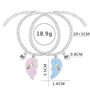 Rainbow Unicorn Necklace for BFF